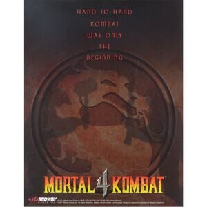 Mortal Kombat 4 Video Arcade Game Flyer 1995 Original Martial Arts Fighting Art